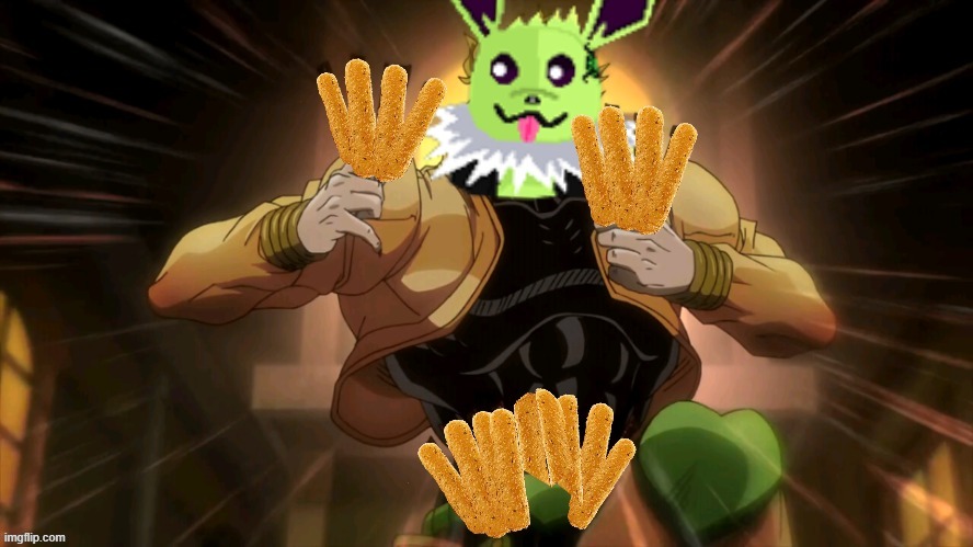 Colt with cheese-sticks | image tagged in colt,dio,jojo,jojo's bizarre adventure,cheese | made w/ Imgflip meme maker