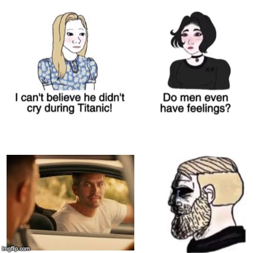 Paul Walker | image tagged in chad crying | made w/ Imgflip meme maker