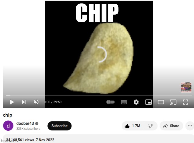 chip | CHIP | image tagged in random tag i decided to put | made w/ Imgflip meme maker