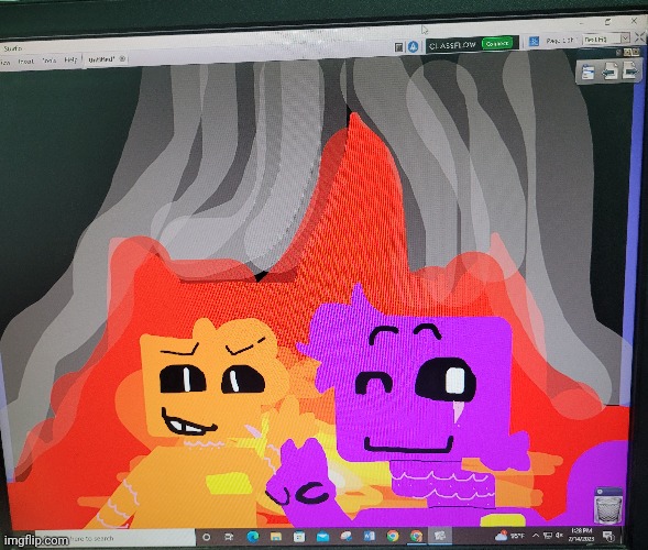 Drew this on my mom's stone age computer | image tagged in dsaf | made w/ Imgflip meme maker