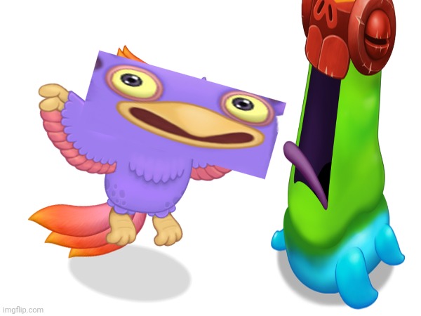 TweeEEEEE and Yelling Helmet | image tagged in tweedle,yelmut,my singing monsters | made w/ Imgflip meme maker