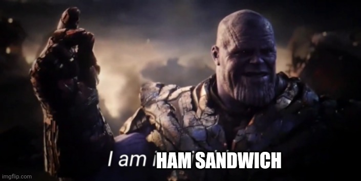 I am inevitable | HAM SANDWICH | image tagged in i am inevitable | made w/ Imgflip meme maker