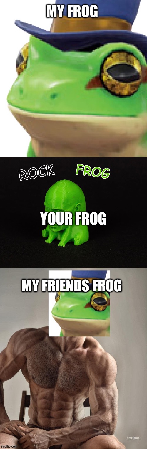 Frogs be like | MY FROG; YOUR FROG; MY FRIENDS FROG | image tagged in funny | made w/ Imgflip meme maker