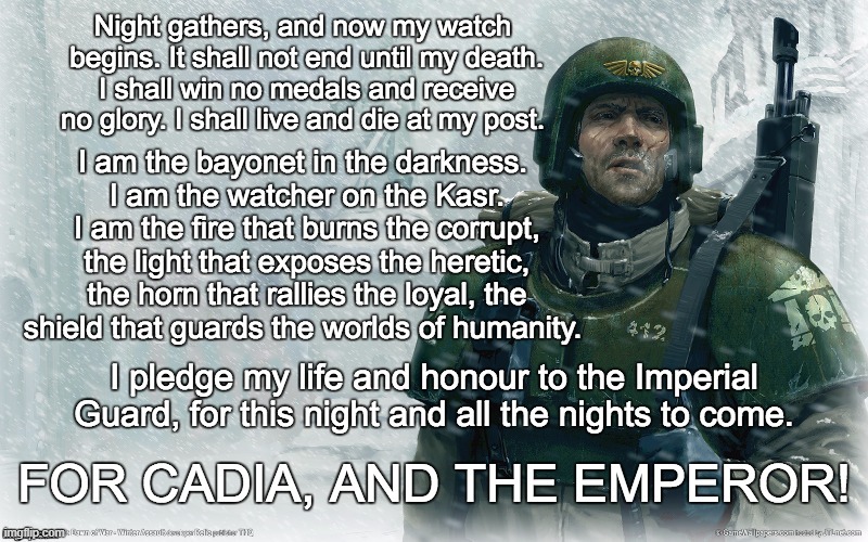 Cadia Stands! | image tagged in cadia stands | made w/ Imgflip meme maker