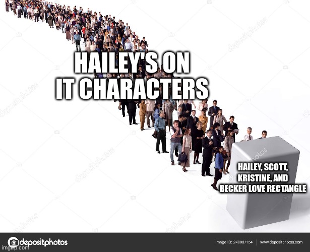 Time to predict who's next for shipping | HAILEY'S ON IT CHARACTERS; HAILEY, SCOTT, KRISTINE, AND BECKER LOVE RECTANGLE | image tagged in hailey's on it,disney,haileysonit | made w/ Imgflip meme maker