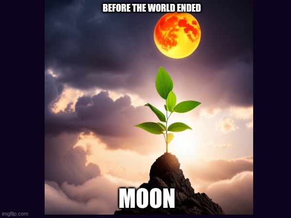 moon | BEFORE THE WORLD ENDED; MOON | image tagged in world,what | made w/ Imgflip meme maker