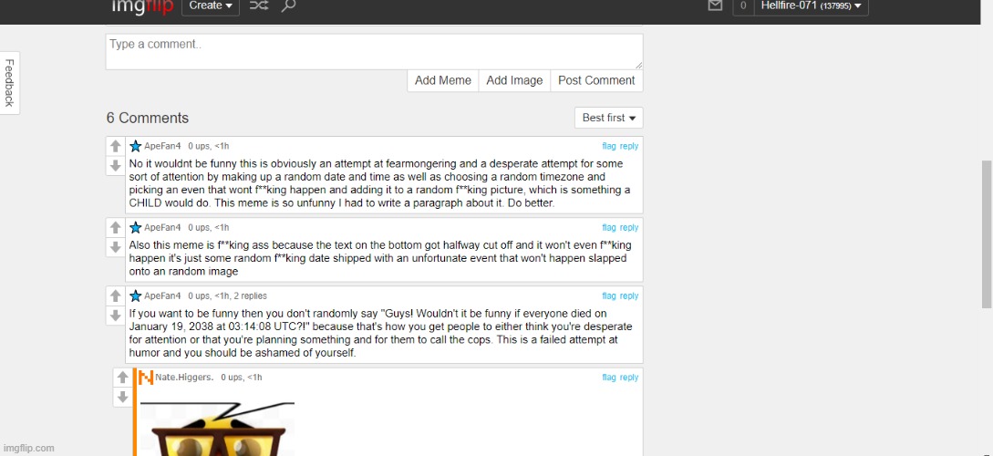 who tf is this apefan4 guy? | made w/ Imgflip meme maker