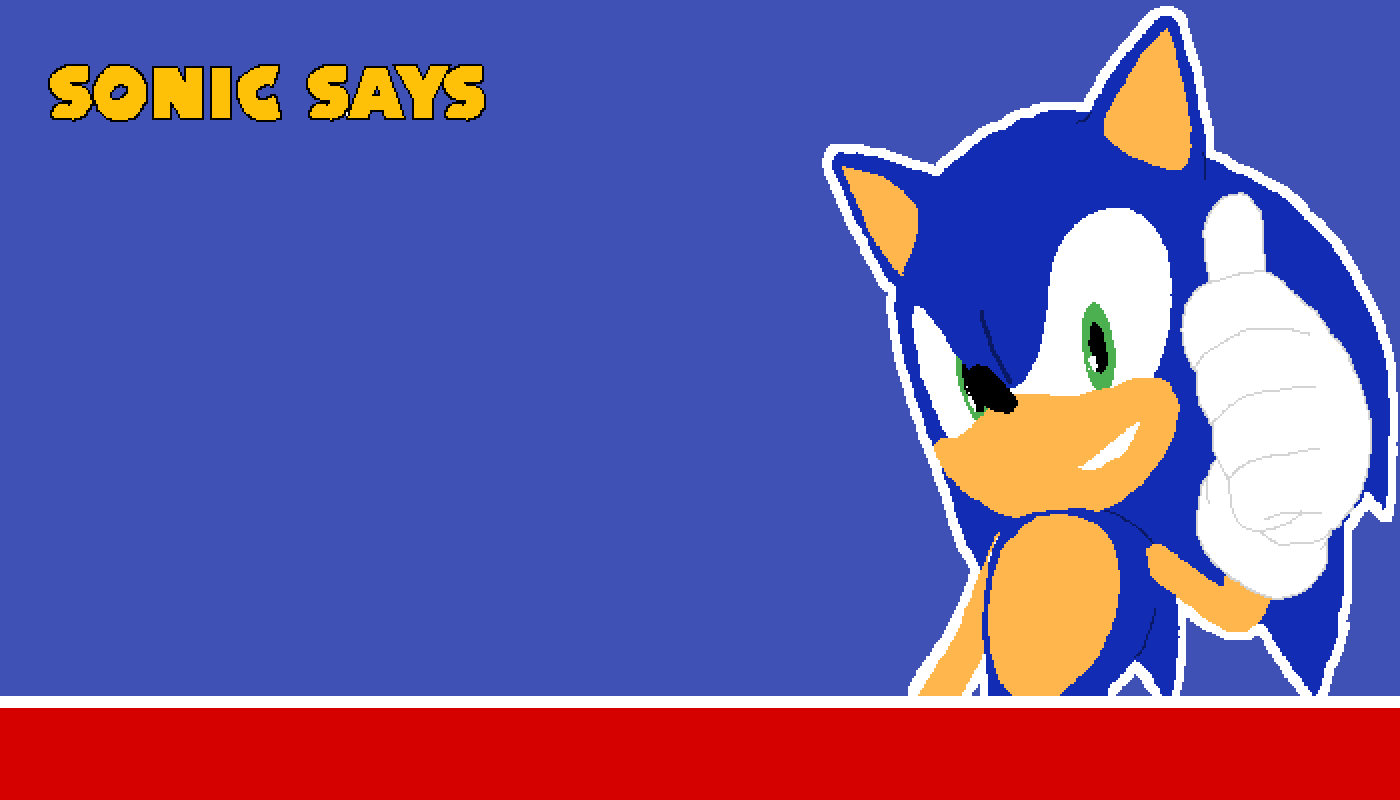 Sonic says Blank Meme Template