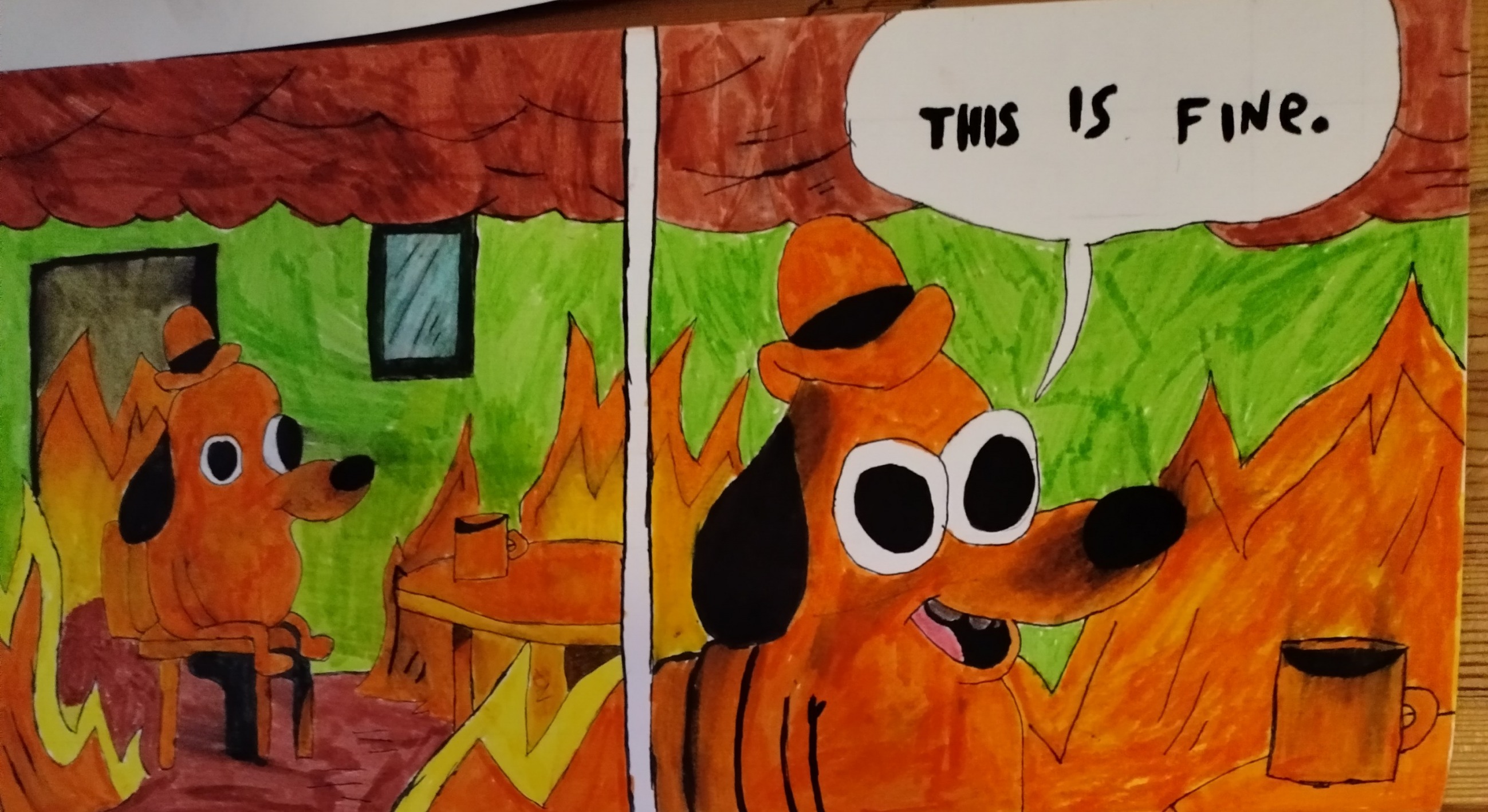 High Quality This is fine drawing Blank Meme Template