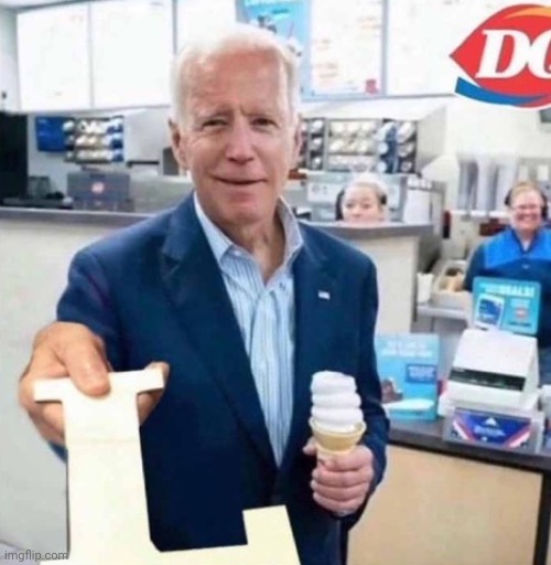 Biden L | image tagged in biden l | made w/ Imgflip meme maker