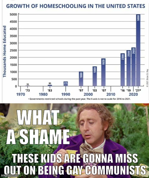 They're gonna miss out. | WHAT A SHAME; THESE KIDS ARE GONNA MISS OUT ON BEING GAY COMMUNISTS | image tagged in wonka | made w/ Imgflip meme maker