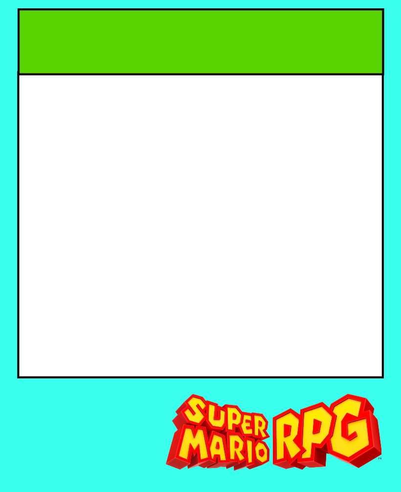 High Quality Super Mario rpg character trading card collection Blank Meme Template
