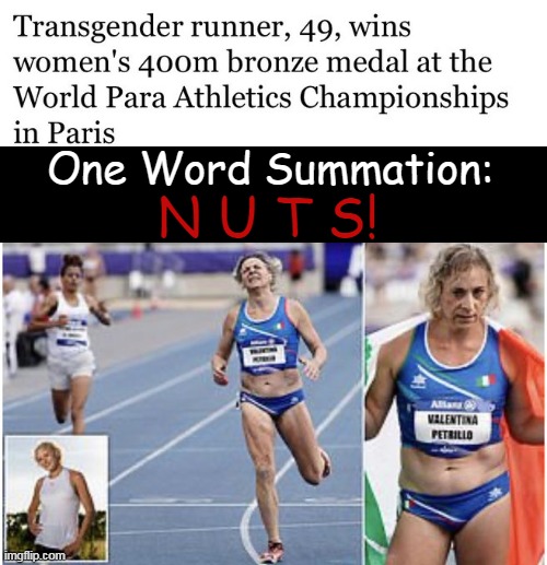 FACT: 'MEN' ARE NOT 'Women'. Period. End of Fairy Tale... | One Word Summation:; N U T S! | image tagged in political meme,transgender,gender identity,truth vs fiction,men and women,know the difference | made w/ Imgflip meme maker