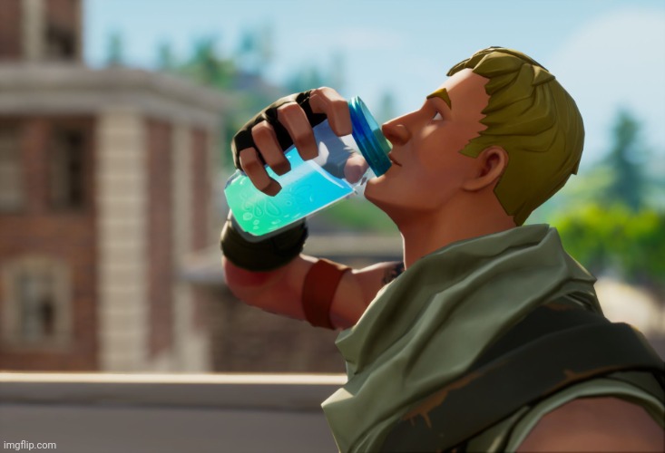 When you find that big bottle of blue Gatorade your dad was hiding from you in the garage | image tagged in fortnite the frog,suck it down,windshield,washer,fluid | made w/ Imgflip meme maker