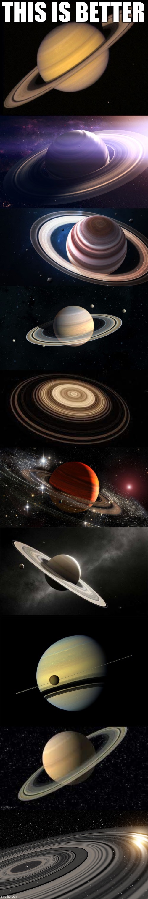 Mod note: you can’t Saturn a known user | THIS IS BETTER | image tagged in multiple saturns,j1407b | made w/ Imgflip meme maker
