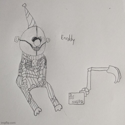 Freddy but Ennrdy | image tagged in stay blobby,art,fnaf,ennrdy,feddy,drawing | made w/ Imgflip meme maker