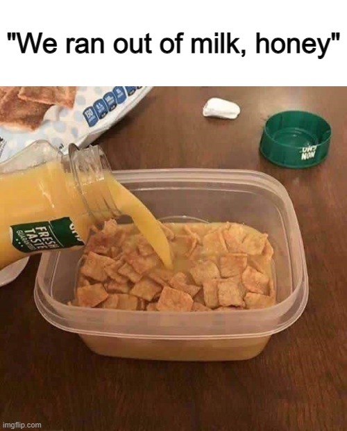 No, no, NO, STOP X_X | "We ran out of milk, honey" | made w/ Imgflip meme maker