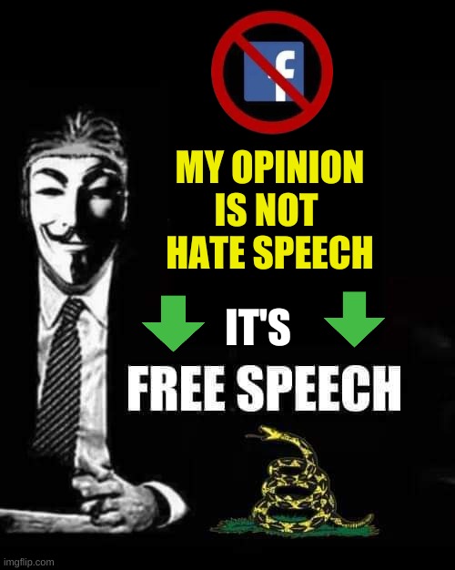 FREE SPEECH | MY OPINION
IS NOT 
HATE SPEECH; IT'S | image tagged in free speech,freedom,freedom of speech | made w/ Imgflip meme maker