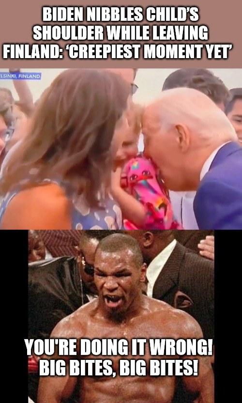 Biden and Tyson Eat Your Kids Blank Meme Template