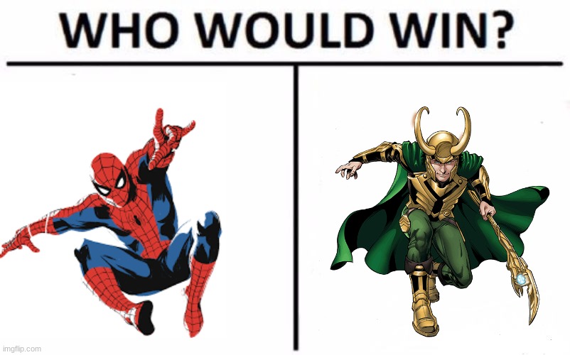 Spiderman or Loki? | image tagged in memes,who would win | made w/ Imgflip meme maker