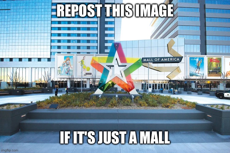 REPOST THIS IMAGE; IF IT'S JUST A MALL | made w/ Imgflip meme maker