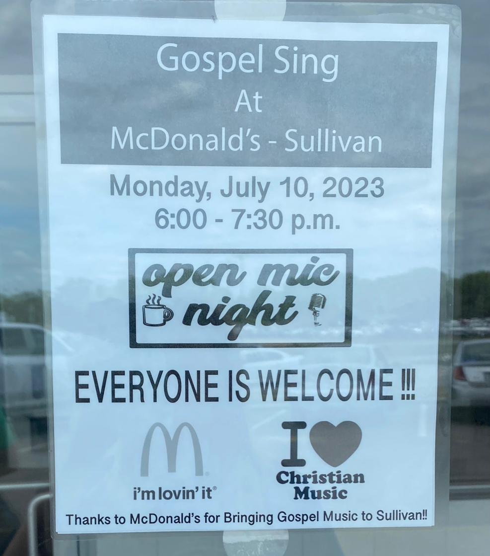 McDonald’s gospel open mic Blank Meme Template