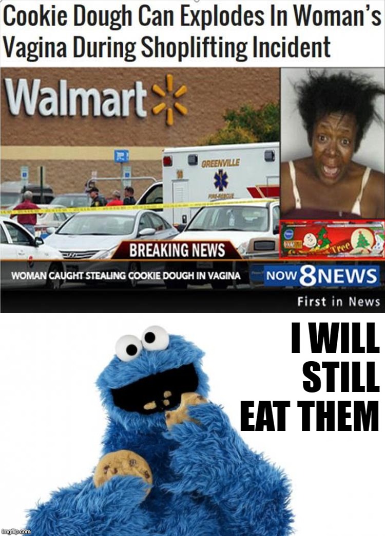 I WILL STILL EAT THEM | image tagged in cookie monster | made w/ Imgflip meme maker