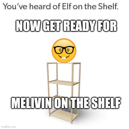 Well actually | NOW GET READY FOR; MELIVIN ON THE SHELF | image tagged in memes | made w/ Imgflip meme maker