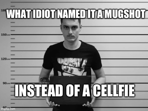 Why did they not think of it tho | WHAT IDIOT NAMED IT A MUGSHOT; INSTEAD OF A CELLFIE | image tagged in shameless mugshot,funny memes,funny,jail,jokes | made w/ Imgflip meme maker