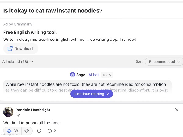 idk if this counts but oh well | image tagged in noodles,prison | made w/ Imgflip meme maker