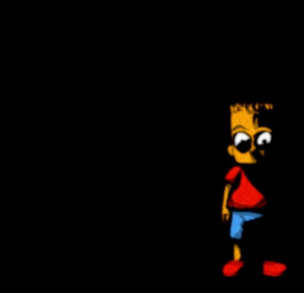 High Quality Bart Simpson (analog horror) Blank Meme Template