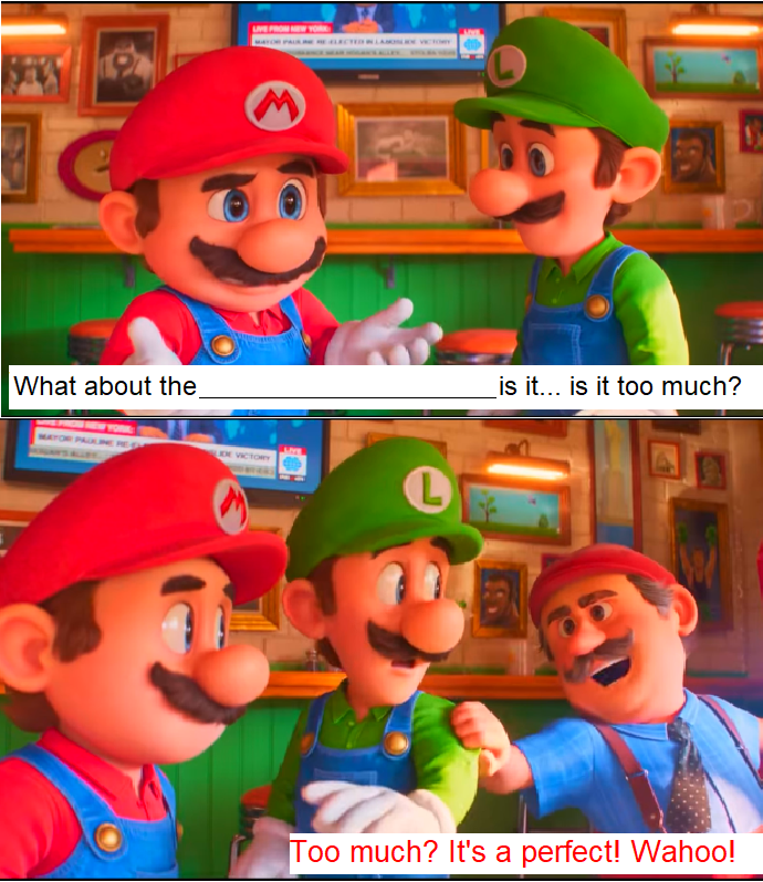 High Quality mario thinks what is perfect Blank Meme Template