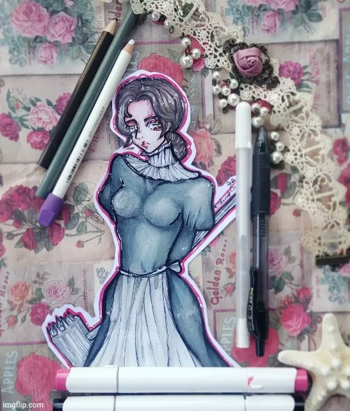 Lara Tybur from AoT | image tagged in attack on titan,drawing,artwork,art,fanart,aot | made w/ Imgflip meme maker