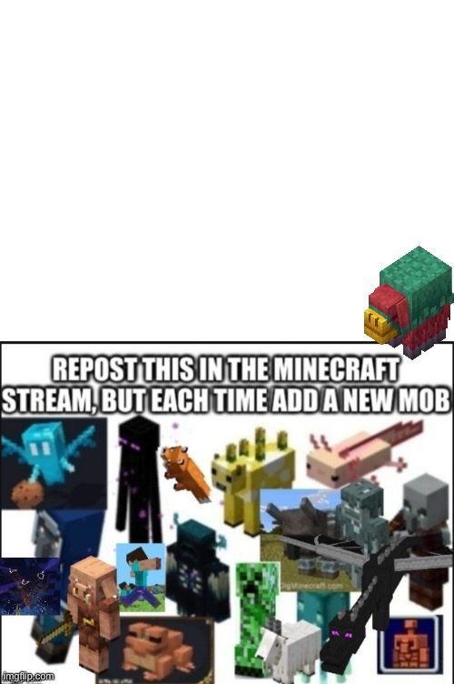 Made it bigger | image tagged in blank white template,repost,minecraft | made w/ Imgflip meme maker