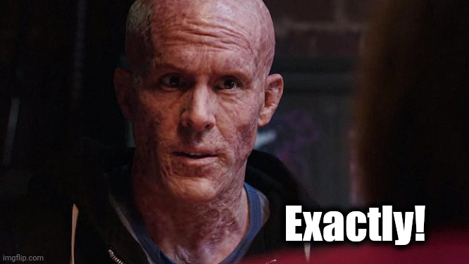 Deadpool Exactly | Exactly! | image tagged in deadpool exactly | made w/ Imgflip meme maker
