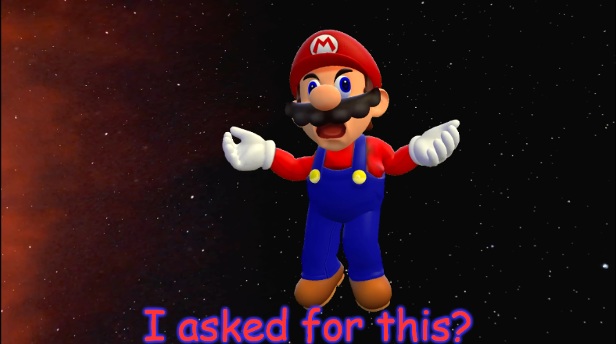 mario I asked for this Blank Meme Template