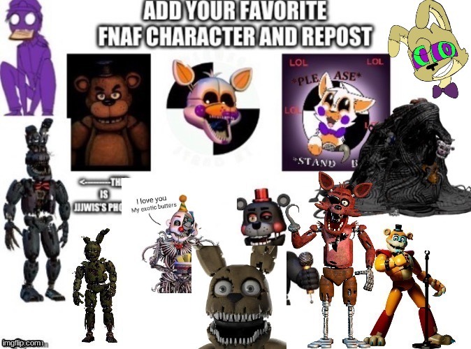 Fnaf 1 animatronics Meme Generator - Imgflip