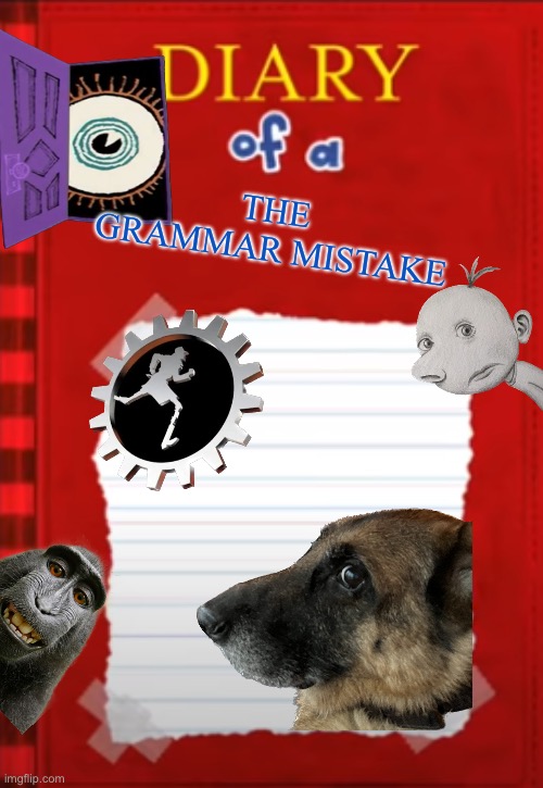 THE GRAMMAR MISTAKE | image tagged in diary of a x | made w/ Imgflip meme maker