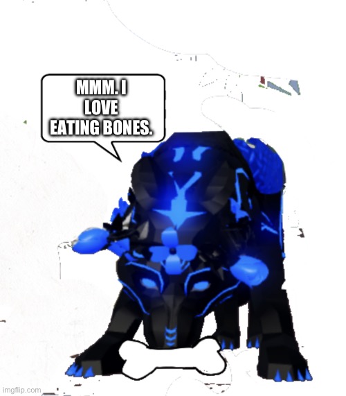 Fact: this wolf is eating a ohio bone | MMM. I LOVE EATING BONES. | image tagged in hungry wolf | made w/ Imgflip meme maker
