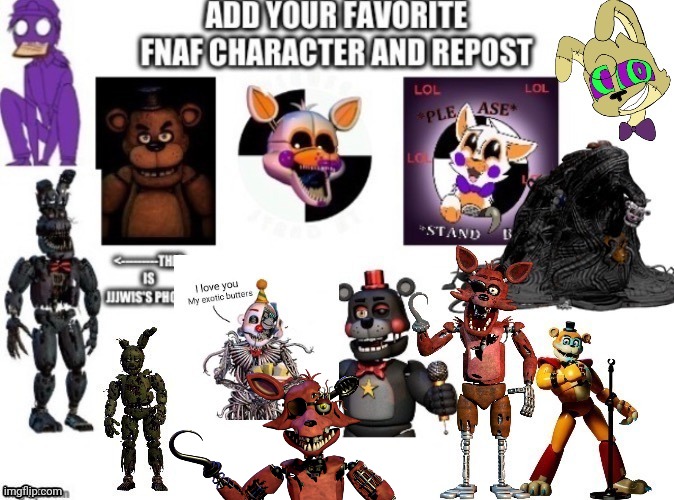 I added Withered Foxy | made w/ Imgflip meme maker