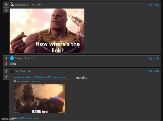 Thanos… Why are you doing this? | image tagged in thanos | made w/ Imgflip meme maker