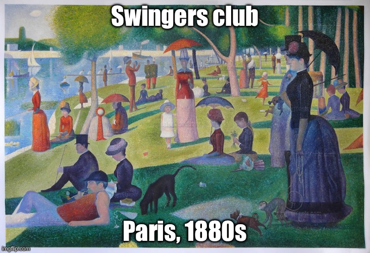 Swingers | Swingers club; Paris, 1880s | image tagged in swing,club,paris | made w/ Imgflip meme maker