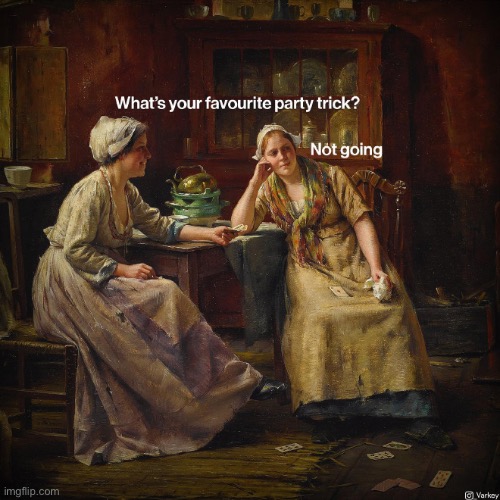 Party trick | image tagged in socially awkward penguin,party loner,party | made w/ Imgflip meme maker