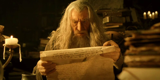 Gandalf reading Blank Meme Template