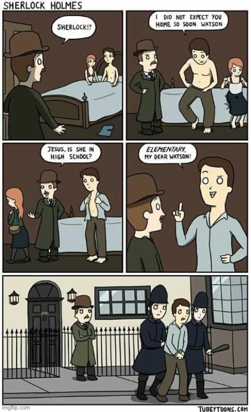 Sherlock | image tagged in sherlock holmes,cartoon,wait thats illegal | made w/ Imgflip meme maker