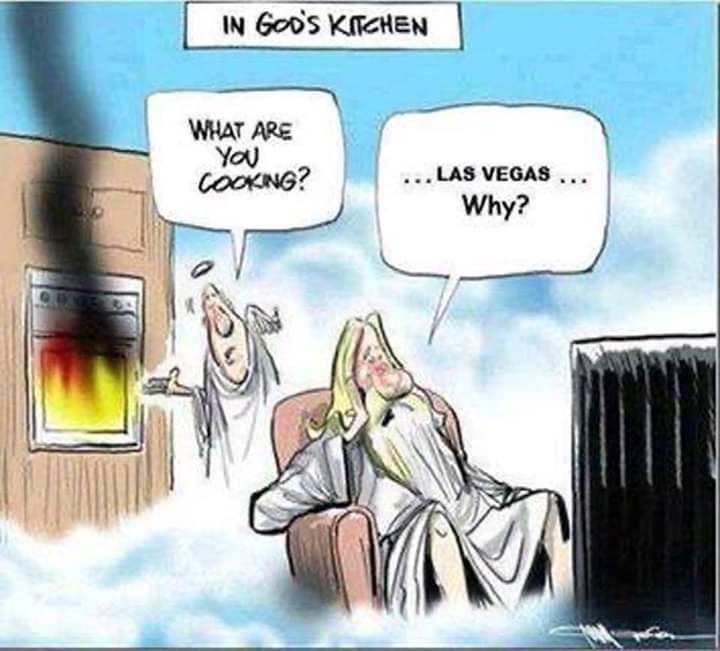 Cooking Las Vegas: LA, San Francisco, Portland, Seattle, New York & Washington, DC would be the better choices. | image tagged in sodom and gomorrah,god cooking sinful cities | made w/ Imgflip meme maker
