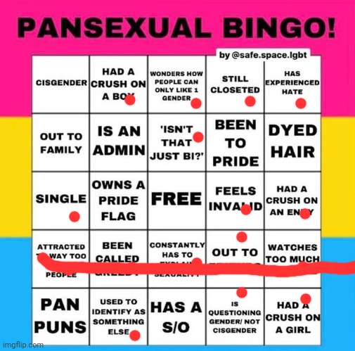 Ik im doing too many of these :,) | image tagged in pansexual bingo | made w/ Imgflip meme maker