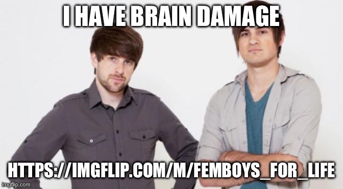 Smosh don't care | I HAVE BRAIN DAMAGE HTTPS://IMGFLIP.COM/M/FEMBOYS_FOR_LIFE | image tagged in smosh don't care | made w/ Imgflip meme maker