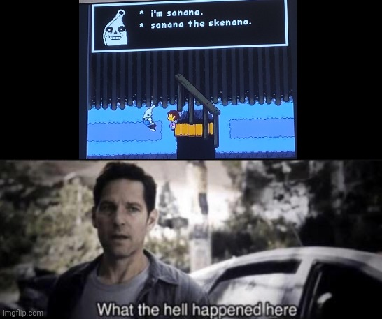 Undertale 2 trailer? | image tagged in what the hell happened here,memes,undertale,sans,banana,wait what | made w/ Imgflip meme maker