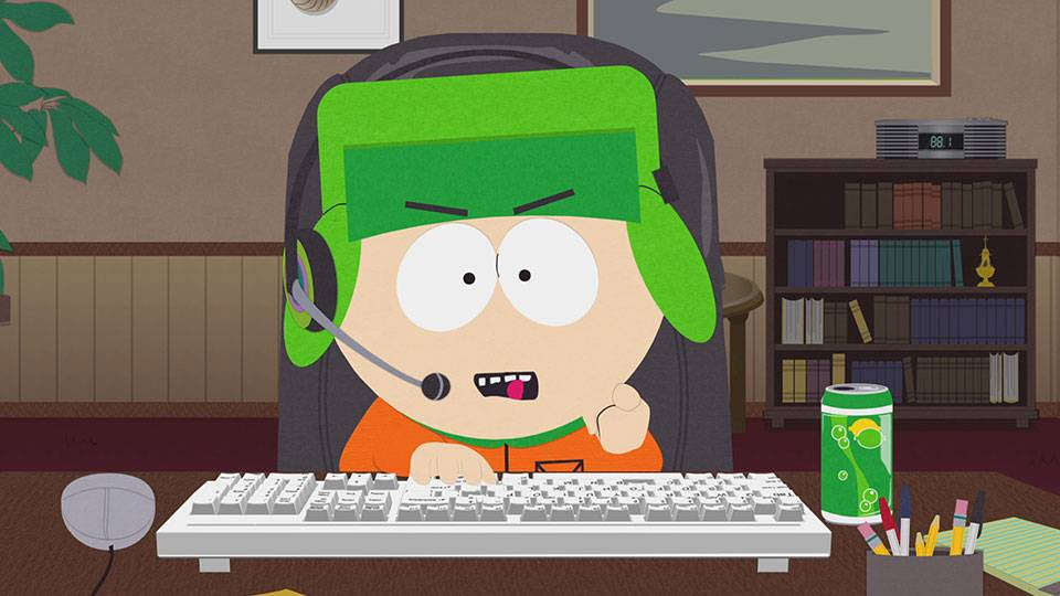 High Quality Kyle Broflovski on Computer Blank Meme Template